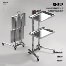 Barber Stainless Steel Beauty Salon Cart Barber Cutting Folding Tool Cart Special Hot Dyeing Car for Hair Salon