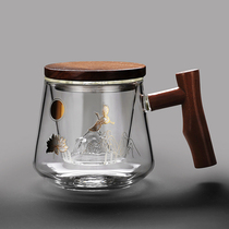 Piaoyi cup tea cup full glass inner tank office personal water separation tea filter cup single tea set