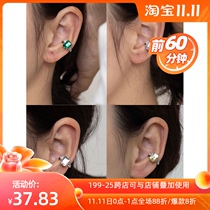 (Thirsty no) original design personality color diamond fashion Christmas New Year earless ear hole