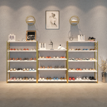Shoe store Shoe rack Clothing store display stand Floor-standing golden shoe bag rack Creative free combination shop multi-layer container