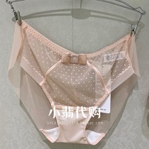 Anlifang Special Sexy Net Yarn Lace Female Cotton Bottom Crotch Thin permeable low waist triangular trousers E200352