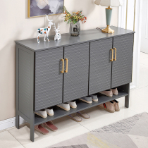 Outdoor simple all-aluminum shoe cabinet outdoor balcony waterproof sunscreen gray large capacity locker at home door