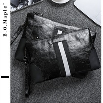 Tide brand leather mens handbag 2021 new fashion clutch bag envelope bag mens bag soft leather clutch bag leather