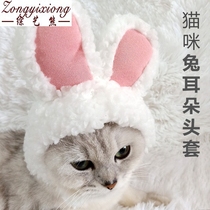 Net Red pet cat rabbit ear head cover rabbit cat cat hat cute birthday decorations headdress dress up plush