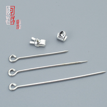 925 Pure silver breast needle safety pin accessories wheel rabbit head silver bra base manual DIY silver accessories