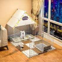  Dog cage fence type pet fence Dog fence Indoor small dog free isolation combination dog door iron kennel