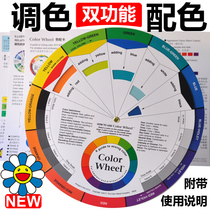 Color circle color wheel professional Formula Wall Chart color matching table floral color matching color card 23CM