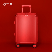 OTA wedding suitcase dowry box Big Red Bride wedding trolley box 24 inch password box suitcase female 20