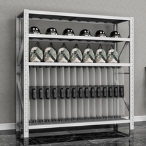 Riot shield security equipment storage shelf military materials shovel agricultural tools display rack rack