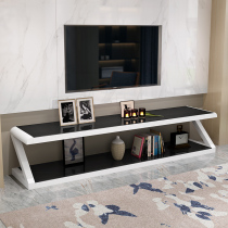 TV cabinet modern simple small apartment living room TV cabinet tea table combination tempered glass European TV cabinet