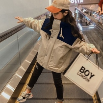Girls coat autumn and winter clothes 2021 New Korean version of foreign-style childrens cotton-padded coat