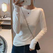 White long sleeve Net red T-shirt female ins Super fire 2021 Spring and Autumn New Base shirt wear loose top