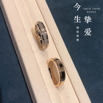 DW Ring Couple Ring Sterling Silver Gypsophila Rotating Romantic Joker Rings Valentine's Day Gift