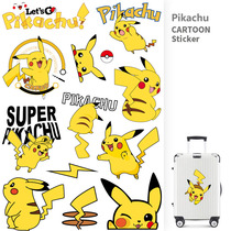 Cartoon Pikachu sticker suitcase waterproof notebook guitar thermos cup helmet trolley box decoration stickers