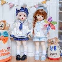 BJD 6 points baby clothes Rabbit rabbit bear sailor suit big 6 points 1 6 yosd doll clothes 30 cm