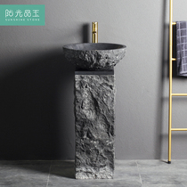 Sunny Jade balcony stone column basin retro outdoor courtyard stone column wash basin