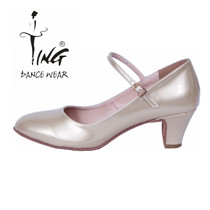 Chen Ting dance shoes Xinjiang dance shoes National dance shoes Square dance practice shoes Heel dancing shoes Female