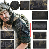 American Seal Commando Dark Night Camouflage Tactical Morale Badge Reflective Magic Sticker Trident IR Recognition Chapter