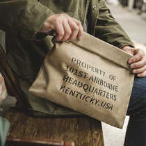 Maden Tooling American Retro Military Wind Oil Waxed Canvas Handbags Kargi With Its Color Casual Printed Bag