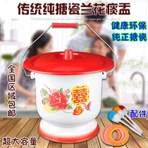 Large with handle nostalgic enamel spittoon high foot urine tank basin elderly spittoon child pregnant woman toilet