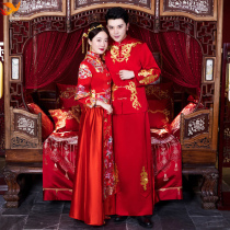 Bridegroom show mens clothing 2021 New Chinese dress for men and women couples set Tang dress bridal clothing summer