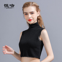 De Rong fake collar children Joker fake collar high collar warm with sweater knitted fake collar decorative collar 2021 autumn and winter