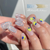 Beshyne transparent pvc gel carved glue solid 3d soft glass transparent Q elastic shape phototherapy glue