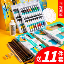 Windsor Newton acrylic pigment set 24 colors 12 colors 18 color sneakers diy waterproof sunscreen non-fading Wall painting special hand painting shoes textile paint shoes graffiti material acrylic painting tools
