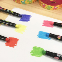 Melo childrens crayon safe washable kindergarten 12 24 36 color rotating dazzling color stick painting brush oil stick
