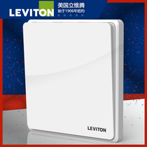 LEVITON wall switch socket household panel electric light single button one open dual control large panel Type 86 White