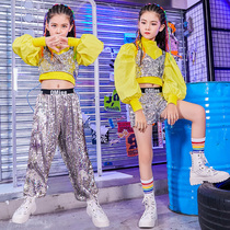 Girls' Street Dance Jazz Dance Costume Performance Clothing Children's runway show Tide Sequin Suit Model Autumn and Winter Fashion