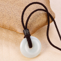 Green buckle pendant hanging rope male black red rope with hand woven hanging neck necklace rope jade pendant line Yupey pendant matching rope