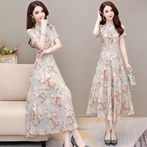 Temperament socialite high-end dress this years popular large size womens clothing goddess fan clothes 2021 summer new
