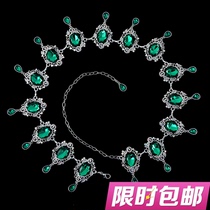 Shallow Tong anti-hook Super Flash retro hollow color rhinestone belly dance waist chain waist decoration special price