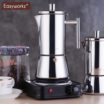 Easyworkz MOCA pot Italian stainless steel coffee maker induction cooker heating espresso coffee maker