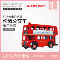 (New) British brand LE TOY VAN role-playing wooden TOY red London bus