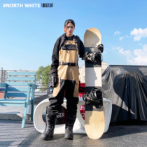 # NorthWhite Black Yellow Ski Strap Set One-piece Snowwear Windproof and Waterproof Warm Snow Pants