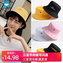 Sanya-hat Japanese Net red fishermans hat female double-sided basin hat Joker travel sun hat summer sunscreen sun hat