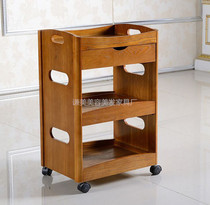 High-grade solid wood beauty cart with drawer pulley Nail Salon Salon tool rack