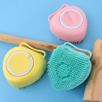 Pet bath brush Dog rub bath massage comb Cat Teddy golden retriever soft can be installed shower gel Cleaning supplies