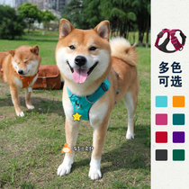 Lavwer Chest Dorsal and Pet Firewood dog Dog Rope with explosion-proof punching work Character Vest Neck 2021 New Pine