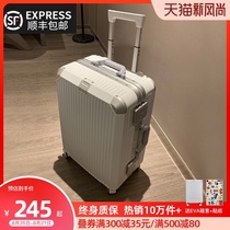  Suitcase female small aluminum frame new suitcase trolley box male student universal wheel 20 inch boarding 24 password suitcase