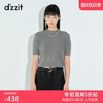 dzzit autumn and winter counter new short metal shallot short sleeve knitwear women 3C3E3011D