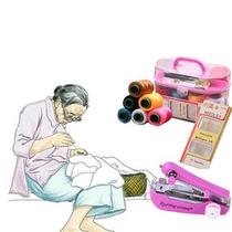 Value needlework box 4f6-piece mini sewing machine household large needlework box set portable sewing kit