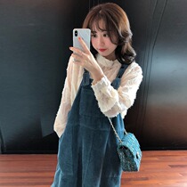 Pregnant women dress strap skirt set early autumn winter bottom wear sweet fashion loose age two-piece set