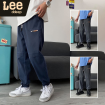 Lee Ddeep joint pants mens summer thin overalls ins Tide brand Youth casual pants loose toe