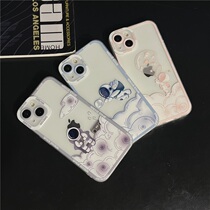 Cloud Duo Astronaut Apple 13promax translucent iPhone12 11 phone shell applies 8p x xr idea