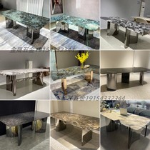 Light luxury marble table leg stent stainless steel table foot frame carbon steel rectangular table base