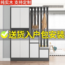 Nordic entrance shoe cabinet Home integration light luxury foyer cabinet Modern simple living room screen decoration hall partition cabinet