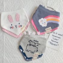 Newborn Saliva Towel Baby Triangle Towel Pure Cotton Anti-Spitting Milk Bib First Birth Small Enclosure Male And Female Baby Three Clothes